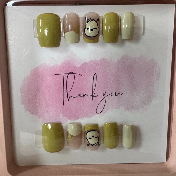 Hand Painted Press-On or Glue-On Nails Size M - Picture 1 of 6
